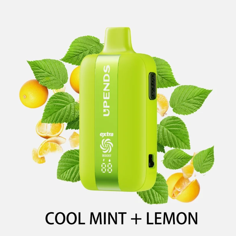 UPENDS UP7 – 35000 Puff Disposable Vape, dubbele smaak (Extra-knop), Cool Mint+Lemon