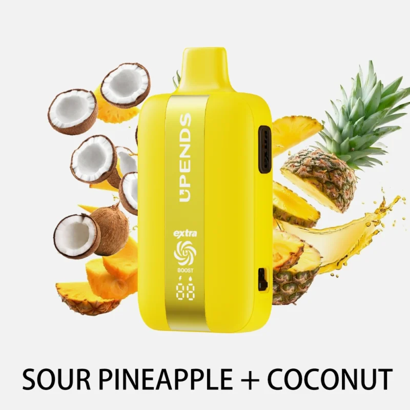 UPENDS UP7 – 35000 Trekjes, dubbele smaak (Extra-knop), Sour Pineapple+Coconut