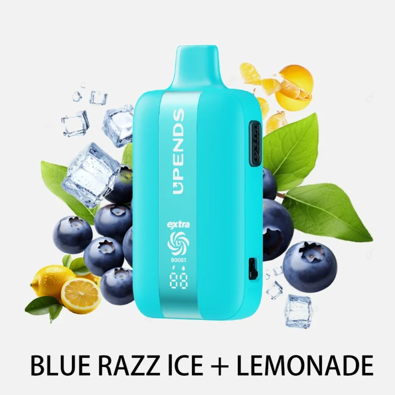 UPENDS UP7 – 35000 Trekjes, dubbele smaak (Extra-knop), Blue Razz Ice+Lemonade