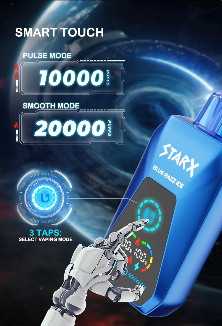 Smart Touch, 3 tikken voor modus: PULSE 10.000, SMOOTH 20.000 puffs