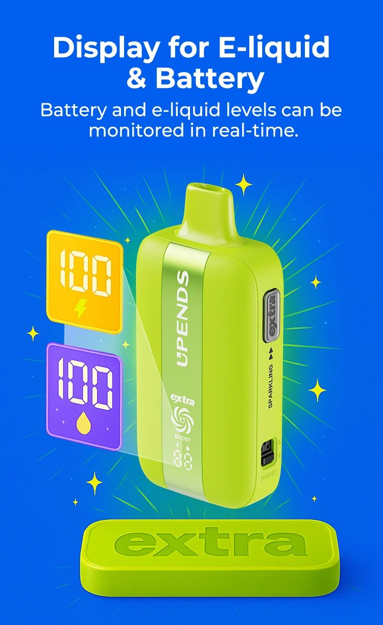 Display toont batterij- en liquidniveau in realtime
