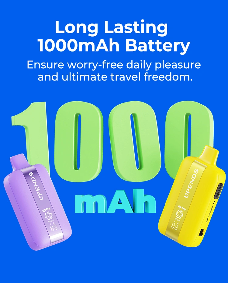 1000mAh batterij voor zorgeloos en langdurig gebruik