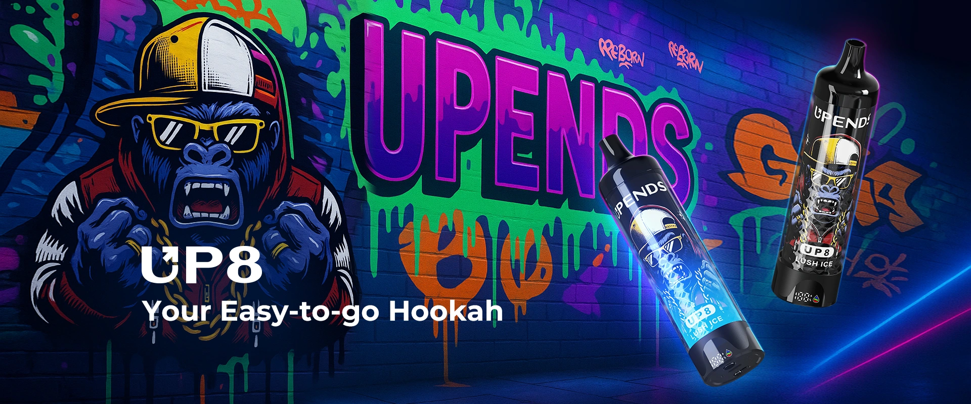 UPENDS UP8 disposable vape, jouw eenvoudige hookah voor onderweg