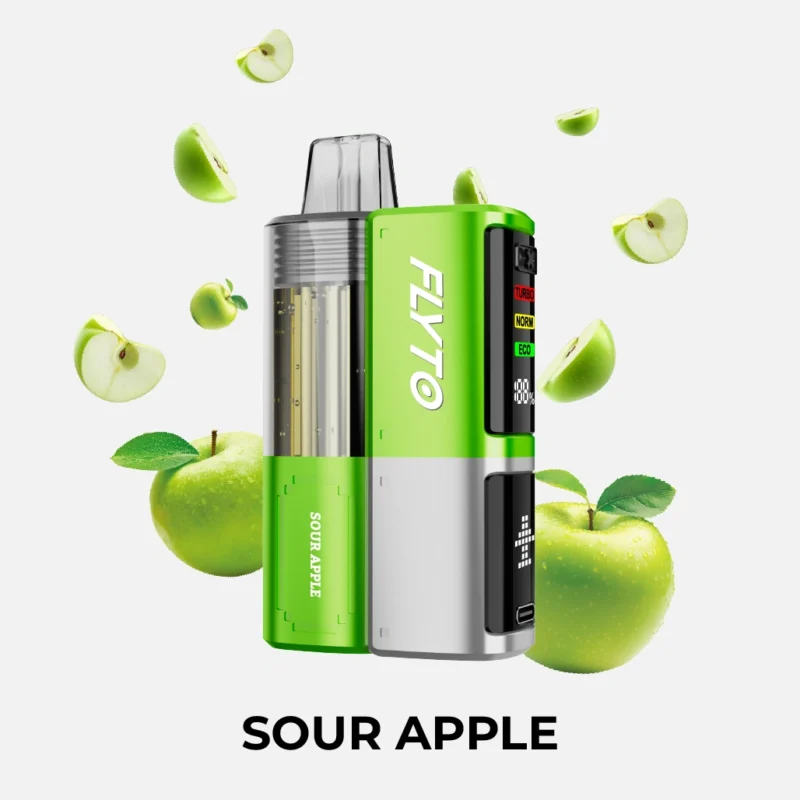 FLYTO 30K – 30.000 Puffs Disposable Vape, Sour Apple