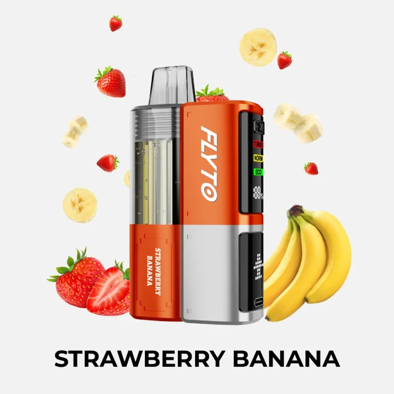 FLYTO 30K – 30.000 Puffs Disposable Vape, Strawberry Banana