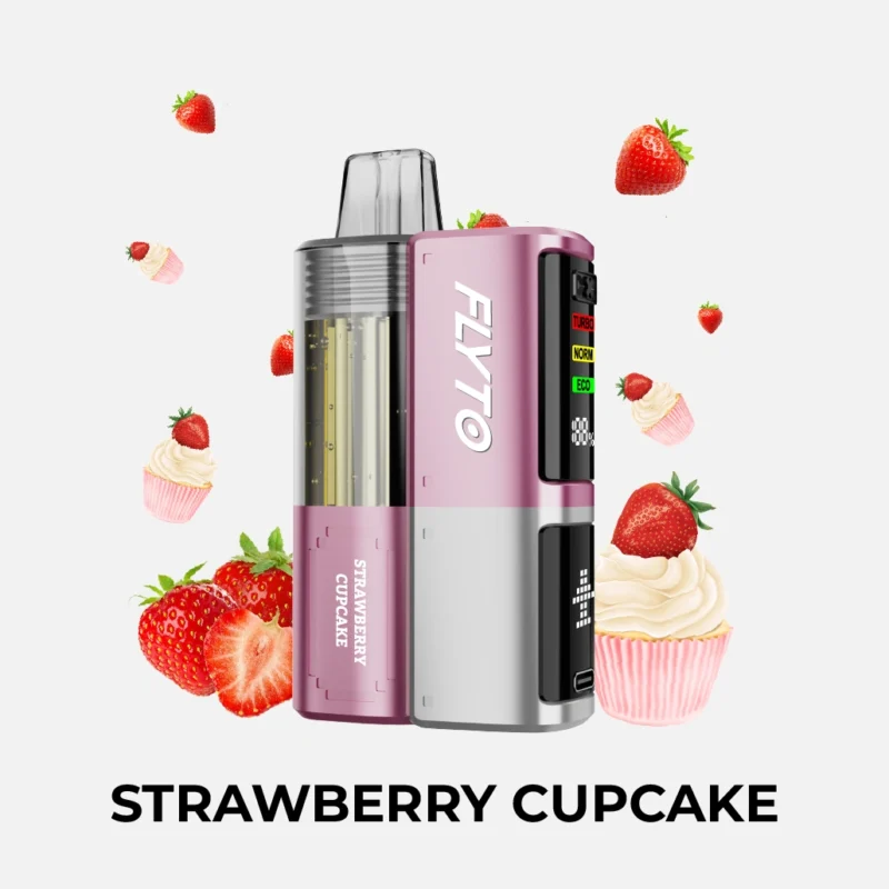FLYTO 30K – 30.000 Puffs Disposable Vape, Strawberry Cupcake